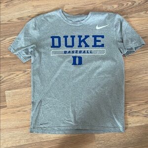 Nike Gray and Blue Duke Short Sleeve Tee